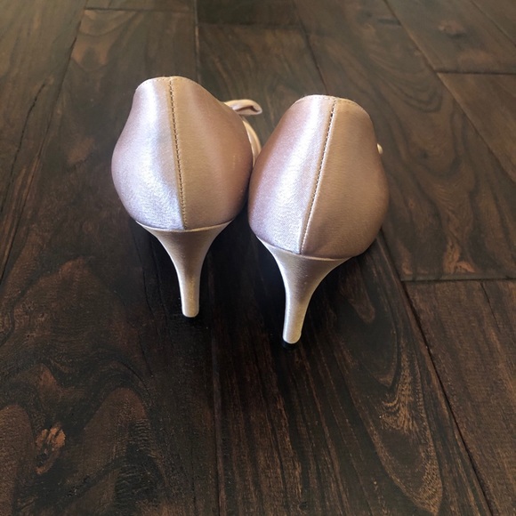 Nina Gold Peep Toe Heels Size 9.5 - Picture 5 of 9